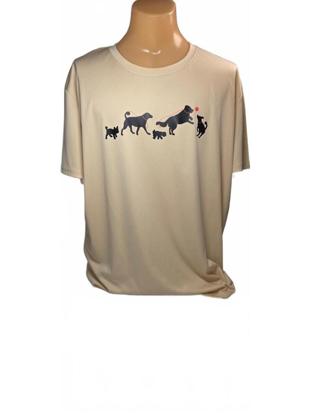 Unisex Beige Dog Evolution Graphic Tee - Size 3XL
